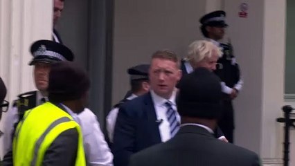 Boris Johnson departs the Covid Inquiry