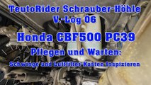 Honda CBF500 PC39 Pflegen und Warten: Schwinge und Luftfilter-Kasten V.-Log 06
