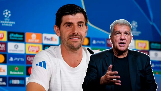 Courtois le contesta a Laporta tras sus declaraciones sobre los árbitros: Nunca he notado que nos hayan favorecido
