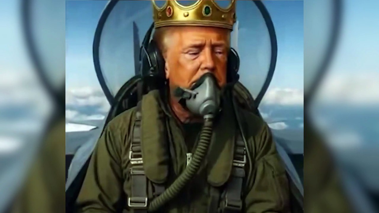 Trump publicó memes generados por IA lanzando desde el cielo contra los manifestantes lo que parecen ser excrementos