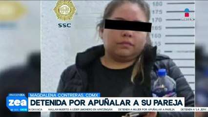 Mujer es detenida por apuñalar a su pareja en la Magdalena Contreras