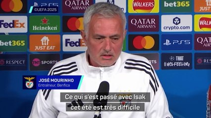 Mourinho : "Ce qui s’est passé avec Isak à Newcastle est très difficile pour un club”