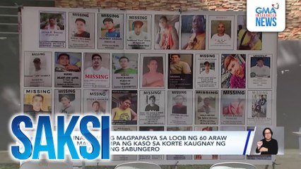 DOJ, inaasahang magpapasya sa loob ng 60 araw kung magsasampa ng kaso sa korte kaugnay ng mga nawawalang sabungero | Saksi