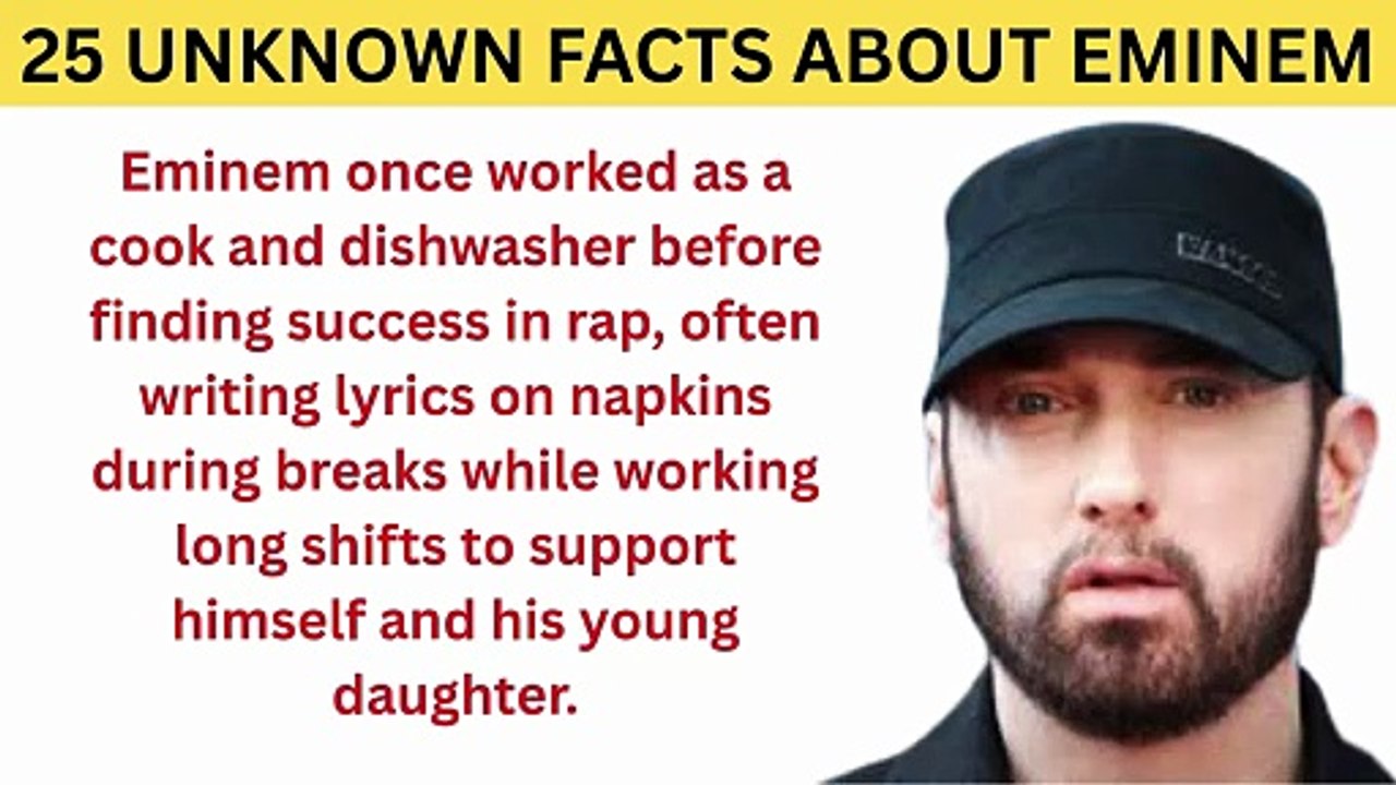 25 UNKNOWN FACTS ABOUT EMINEM