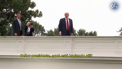 Qué hacía Trump subido al techo del Ala Este en agosto: tres meses después se ha resuelto el enigma