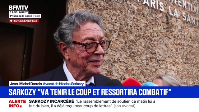 Il a surmonté sa première journée en prison : Jean-Michel Darrois, avocat de Nicolas Sarkozy, a terminé son premier parloir avec son client