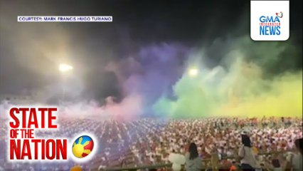 Ilang estudyante, hinimatay dahil sa smoke color bombs na ginamit sa performance | SONA