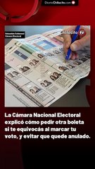 La Cámara Nacional Electoral explicó cómo pedir otra boleta si te equivocás al marcar tu voto, y evitar que quede anulado.