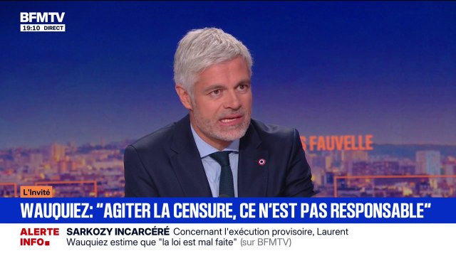 Budget 2026: Laurent Wauquiez, président du groupe (Droite républicaine), déclare que le parti est contre toute augmentation d'impôts et de taxes pour les Français
