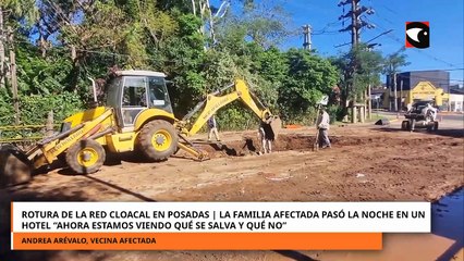 Rotura de la red cloacal en Posadas Estamos viendo que se salva y que no