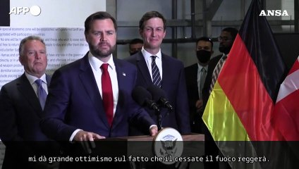 Gaza, vicepresidente Usa Vance: "Grande ottimismo, il cessate il fuoco reggera'"