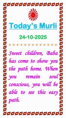 🇲🇰 Essence of Murli 24 October 2025 English in Male Voice| #brahmakumaris #madhuban #shantivan