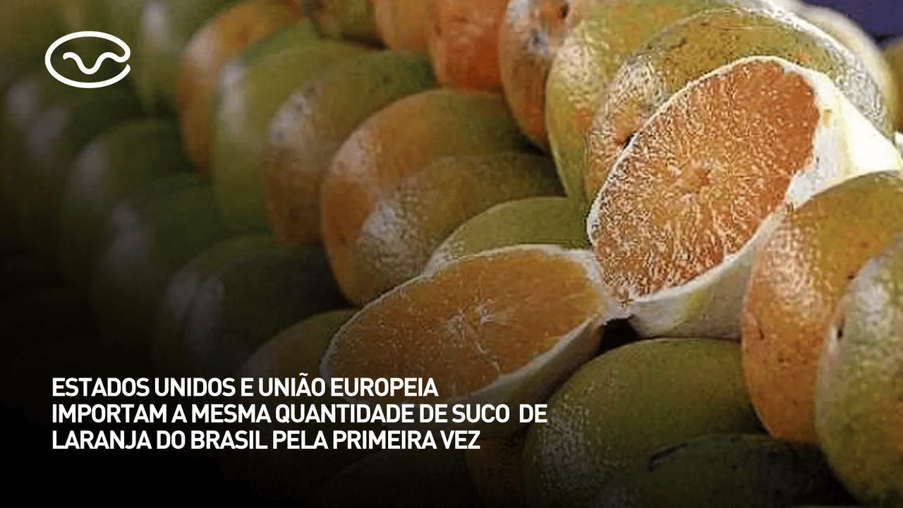 EUA e União Europeia importam a mesma quantidade de suco de laranja do Brasil pela primeira vez