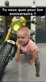 MY DREAM MOTORBIKE : Baby crying after not getting its way #motorbike #fantic