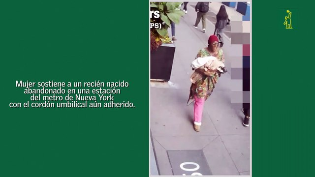 Mujer sostiene a un recién nacido abandonado en una estación de metro de Nueva York con el cordón umbilical aún adherido