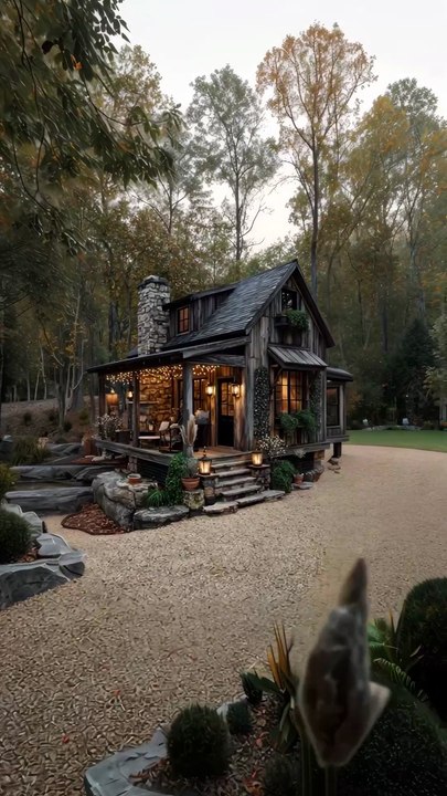 Rustic Cabin Retreat – The Warm Glow of Nature