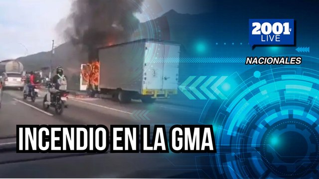 Incendio de un camión causa embotellamiento en la autopista Gran Mariscal de Ayacucho