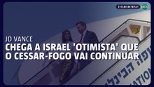 Vance chega a Israel e está 'otimista' que o cessar-fogo em Gaza vai continuar