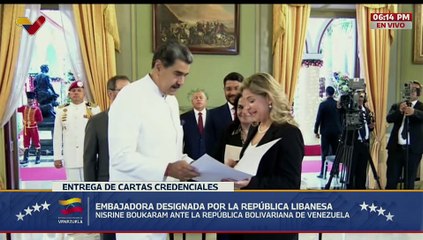 Presidente Maduro recibe Cartas Credenciales de la embajadora designada del Líbano en Venezuela