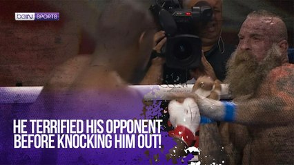 He terrified his opponent before knocking him out!
