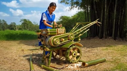 বাঁশ দিয়ে তৈরি অসাধারণ ট্রাক্টর  গ্রামীণ উদ্ভাবনের নতুন দিগন্ত