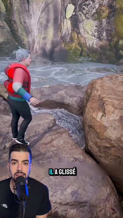 Il est tombé dans les eaux rapide