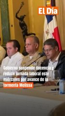 Gobierno suspende docencia y reduce jornada laboral este miércoles por avance de la tormenta Melissa