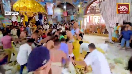 Watch: 3,000 kg prasad 'looted' in Gujarat temple as villagers uphold age-old ritual