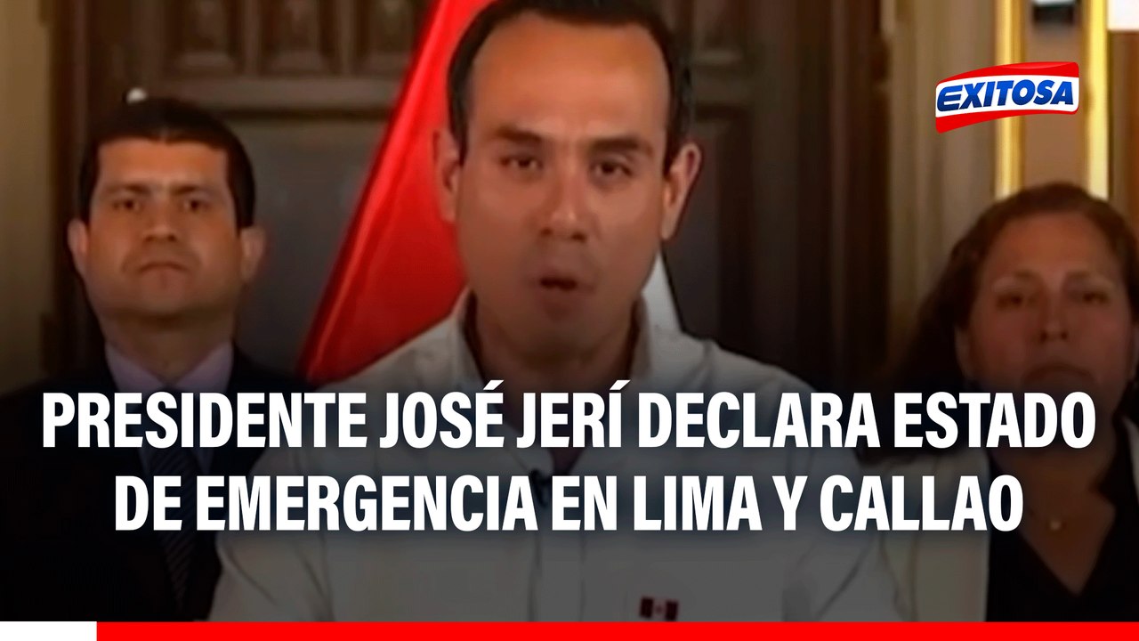 Presidente José Jerí declara estado de emergencia en Lima Metropolitana y Callao por 30 días
