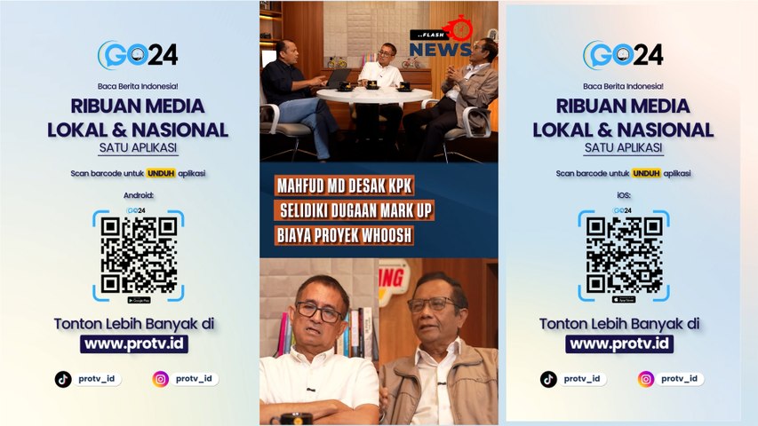 Mahfud MD Desak KPK Selidiki Dugaan Mark Up Biaya Proyek Whoosh