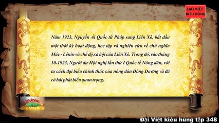 348 Đại Việt kiêu hùng - Nguyễn Ái Quốc hoạt động ở Liên Xô và dự Đại hội V Quốc tế Cộng sản