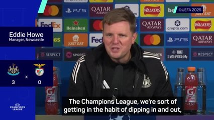 Howe wants Newcastle to change focus after Benfica win