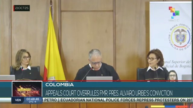 COLOMBIA l Appeals court strikes down fmr. Pres. Alvaro Uribe's conviction