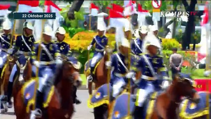 Dentuman Meriam Sambut Presiden Afrika Selatan di Istana! Ditemani Presiden Prabowo Periksa Pasukan