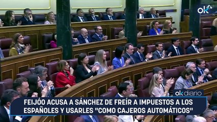 Feijóo acusa a Sánchez de freír a impuestos a los españoles y usarles "como cajeros automáticos"