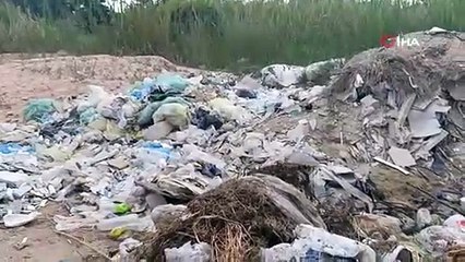 Dökülen çöpler kargıların yanmasına neden oldu