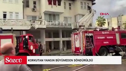 Korkutan yangın büyümeden söndürüldü