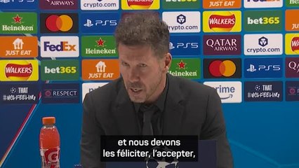 Atlético - Simeone après la défaite contre Arsenal : "Ils sont meilleurs, en ce moment"