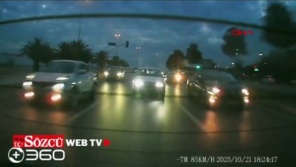 Pendik'te makas atan otomobil, takla atarak metrelerce sürüklendi