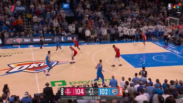 Thunder - Le tir de SGA qui égalise et envoie le match en prolongation