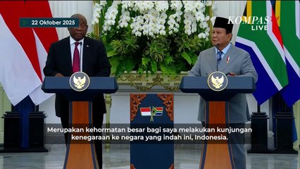 [FULL TERJEMAHAN] Prabowo & Presiden Afrika Selatan Cyril Ramaphosa usai Pertemuan, Sepakati Hal Ini