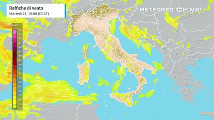 Domani giornata tempestosa sulla costa della Sicilia: forti raffiche di vento e piogge leggere a Palermo