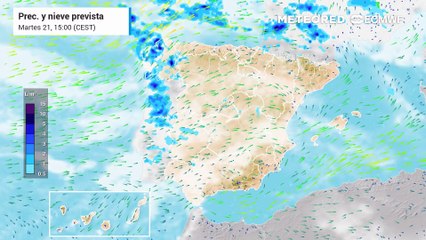 La borrasca Benjamin dejará lluvias y rachas de viento intensas