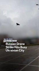 Russian Drone Strike Hits Busy Ukrainian City