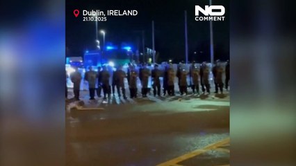 Polizei und Demonstrierende geraten vor Dubliner Asylzentrum aneinander