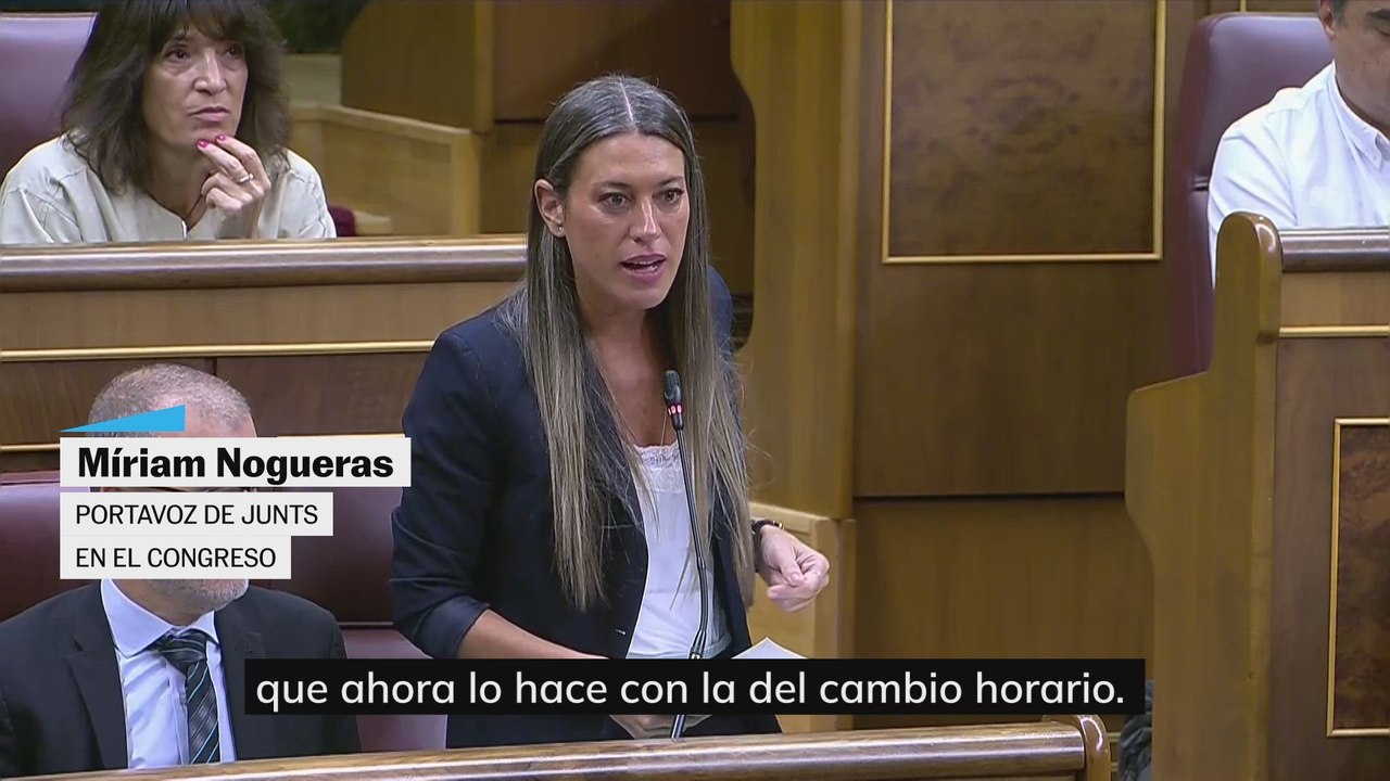 Mirian Nogueras: "A ver si dejamos de hablar de cambio horario, y empezamos a hablar de la hora del cambio"