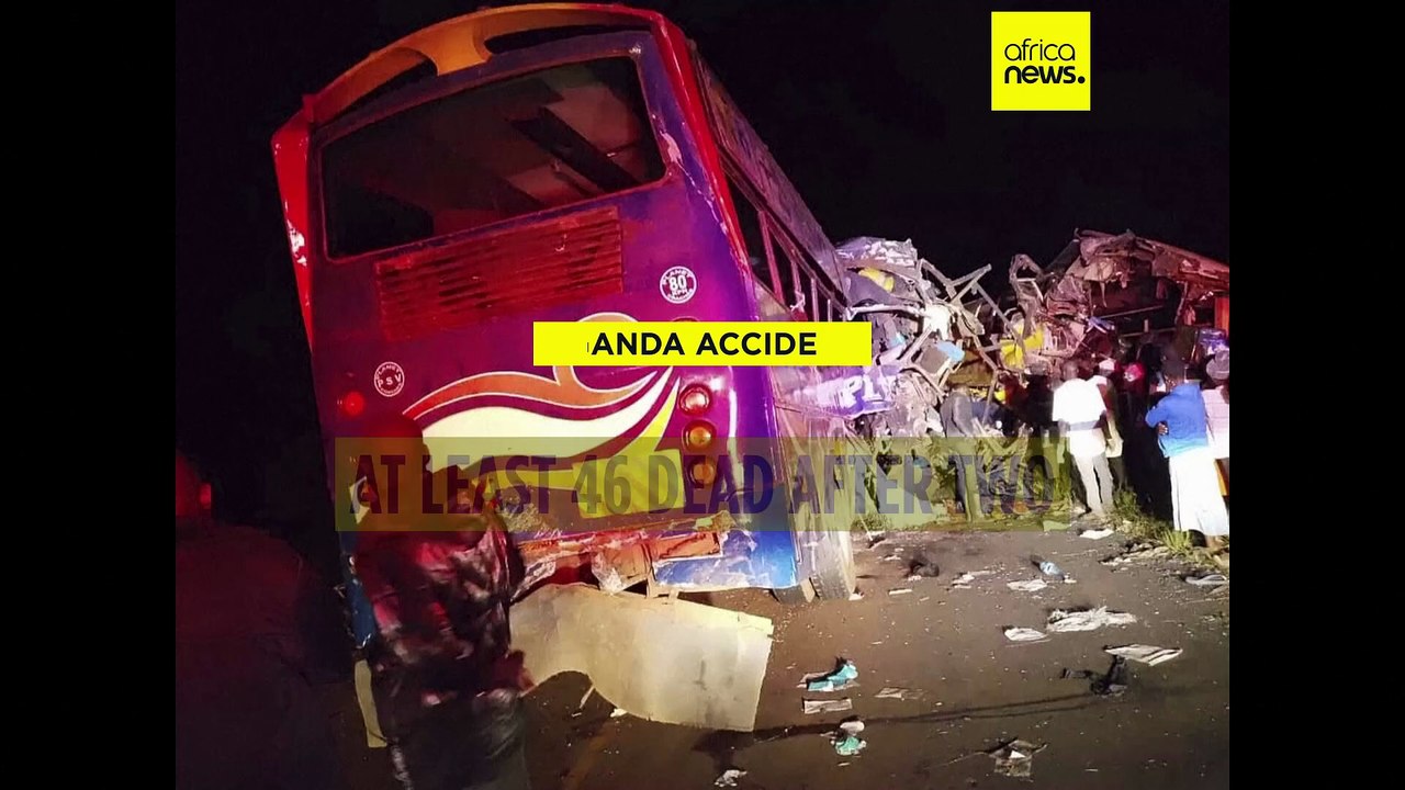 At least 46 dead after two buses collide on Uganda highway - video ...