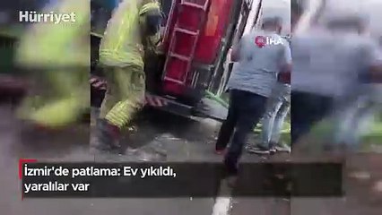 İzmir'de patlama: Ev yıkıldı, yaralılar var!