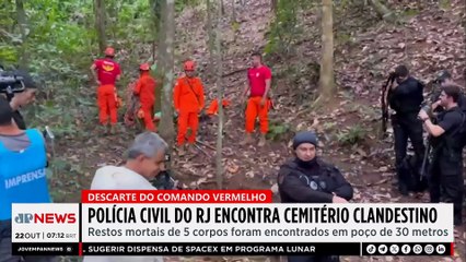 Polícia encontra cemitério clandestino do Comando Vermelho no RJ