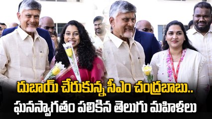 CM Chandrababu : దూబాయ్ ఎయిర్పోర్ట్ లో తెలుగు ప్రజల ఘన స్వాగతం | Oneindia Telugu